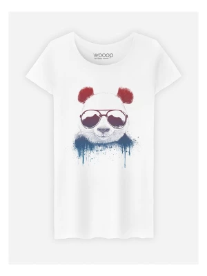 WOOOP Koszulka "Stay Cool" w kolorze białym rozmiar: M