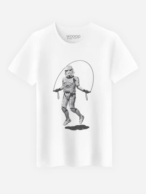 WOOOP Koszulka "Stormtrooper Skipping" w kolorze białym rozmiar: XXL