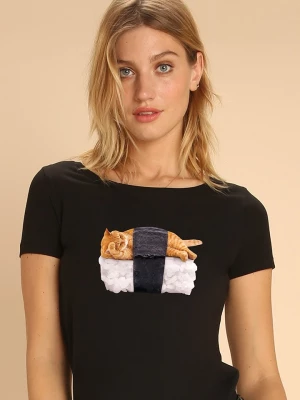 WOOOP Koszulka "Sushi Cat" w kolorze czarnym rozmiar: M