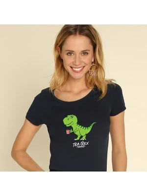 WOOOP Koszulka "Tea rex" w kolorze granatowym rozmiar: S