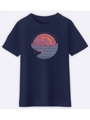 WOOOP Koszulka "The mountains are calling" w kolorze granatowym rozmiar: 128