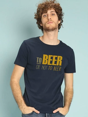 WOOOP Koszulka "To Beer or not to Beer" w kolorze granatowym rozmiar: L