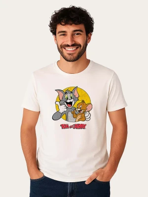 WOOOP Koszulka "Tom and Jerry Thumbs Up" w kolorze białym rozmiar: XXL