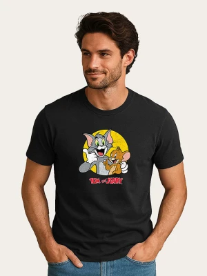 WOOOP Koszulka "Tom and Jerry Thumbs Up" w kolorze czarnym rozmiar: XXL