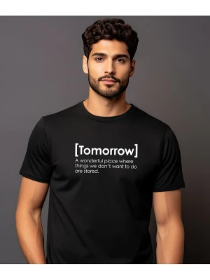 WOOOP Koszulka "Tomorrow definition" w kolorze czarnym rozmiar: L