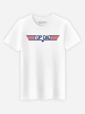 WOOOP Koszulka "Top Dad" w kolorze białym rozmiar: XL
