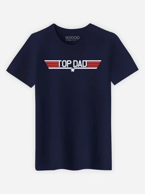 WOOOP Koszulka "Top Dad" w kolorze granatowym rozmiar: L