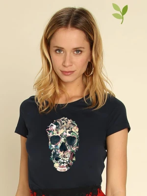 WOOOP Koszulka "Vintage Skull" w kolorze granatowym rozmiar: L