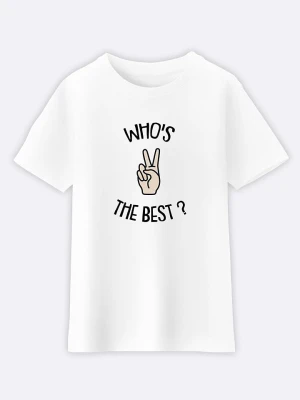 WOOOP Koszulka "Whos the best" w kolorze białym rozmiar: 152