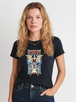 WOOOP Koszulka "Wonder woman" w kolorze granatowym rozmiar: M