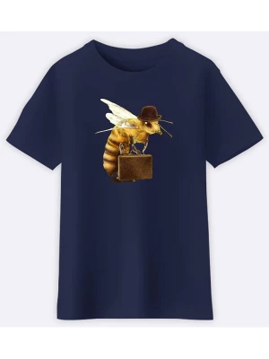 WOOOP Koszulka 'Worker bee" w kolorze granatowym rozmiar: 116