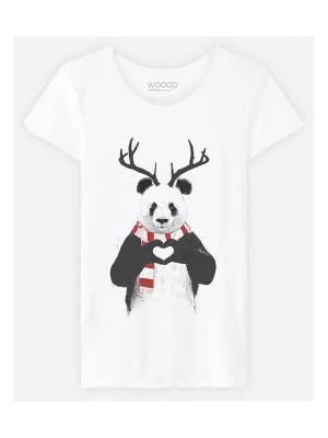 WOOOP Koszulka "Xmas Panda" w kolorze białym rozmiar: XL