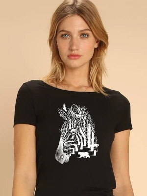 WOOOP Koszulka "Zebra" w kolorze czarnym rozmiar: M