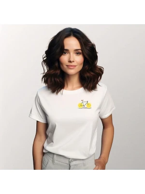 WOOOP Koszulka "Zest" w kolorze białym rozmiar: S