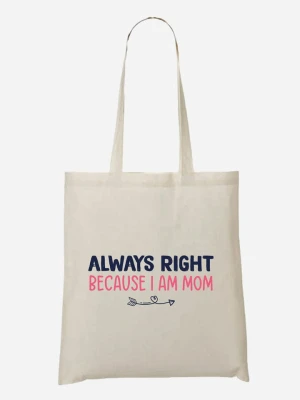 WOOOP Torba "Always Right" w kolorze kremowym - 36 x 43 cm rozmiar: onesize