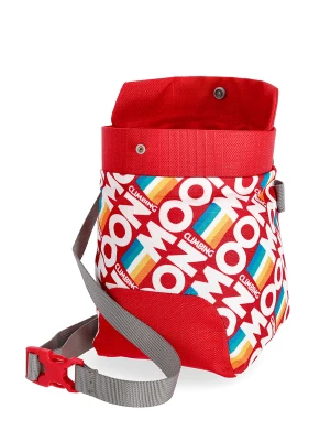 Woreczek na magnezję Moon Climbing Trad Chalk Bag - retro stripe true red