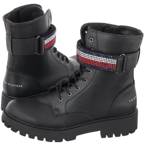 Workery Lace-Up Bootie T3A5-31196-1222 999 Black (TH342-a) Tommy Hilfiger