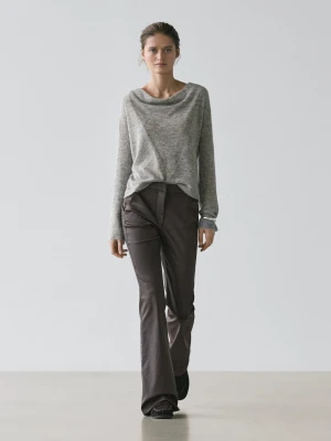 Woskowane Dzwony - Brązowy - - Massimo Dutti - Kobieta