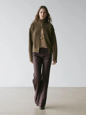 Woskowane Dzwony - Purpurowy - - Massimo Dutti - Kobieta