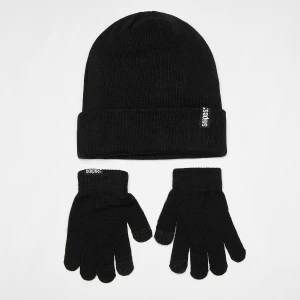 Woven Label Basic Junior Knit Set black, markiNike, Czapki beanie, w kolorze czarny, rozmiar: