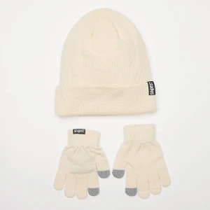 Woven Label Basic Junior Knit Set off white, markiNike, Czapki beanie, w kolorze beż, rozmiar: