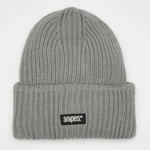 SNIPES Woven Logo Knit Beanie uniseks Czapki beanie szary rozmiar Akcesoria