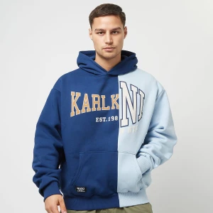 Zdjęcie produktu Woven Retro Split Oversized Hoodie, markiKarl Kani, Bluzy, w kolorze niebieski, rozmiar: