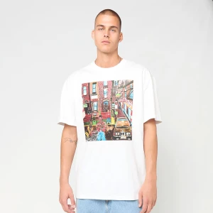 Woven Signature Collaboration Oversized T-Shirt Karl Kani biały
