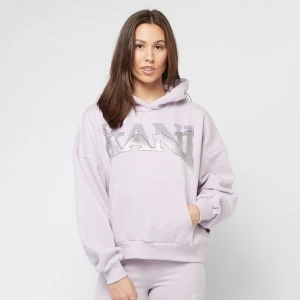 Woven Signature Glitter Oversized Hoodie, markiKarl Kani, Bluzy, w kolorze fioletowy, rozmiar: