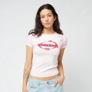 Karl Kani Woven Signature Heart Tiny Tee kobiety T-Shirty i Polo różowy rozmiar Odzież