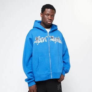 WOVEN SIGNATURE KANI OLD ENGLISH CHROME FULL ZIP HOODIE blue, markiKarl Kani, Bluzy, w kolorze niebieski, rozmiar: