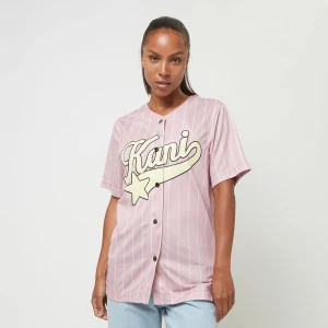 Woven Signature Pinstripe Baseballshirt, markiKarl Kani, Komplety dresowe, w kolorze fioletowy, rozmiar: