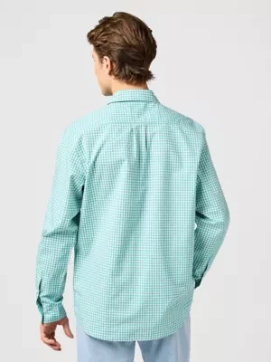 Wrangler 1 Pocket Shirt Latigo Bay Size