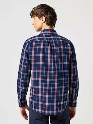 Wrangler 1 Pocket Shirt Red Indigo Size