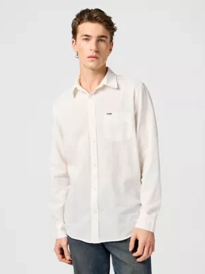 Wrangler 1 Pocket Shirt White Size