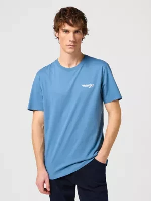 Wrangler 2 Pack Sign Off Tee Captains Blue&White Size