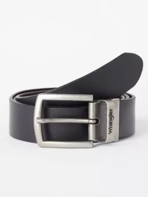Wrangler 2 Sided Leather Belt Black Size