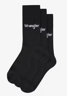Wrangler 3-Pack Socks Black Mix Size