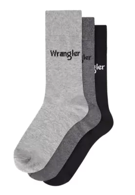 Wrangler 3-Pack Socks Grey Mix Size