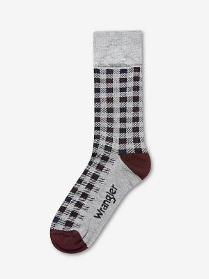 Wrangler 3-Pack Socks Navy, Teal & Dahlia Check