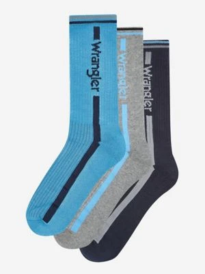 Wrangler 3-Pack Sport Socks Navy Grey Marl Blue Mix Size