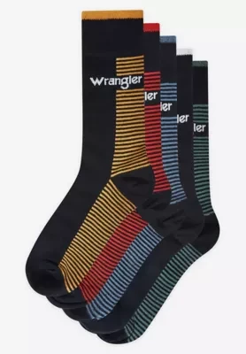 Wrangler 5 Pack Gift Set Socks Multicolor Size