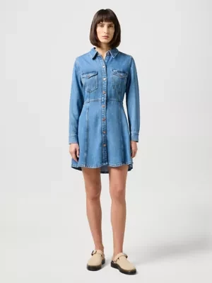 Wrangler A Line Shirt Dress Partners Size