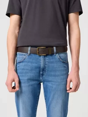 Wrangler Basic Metal Loop Leather Belt Brown Size