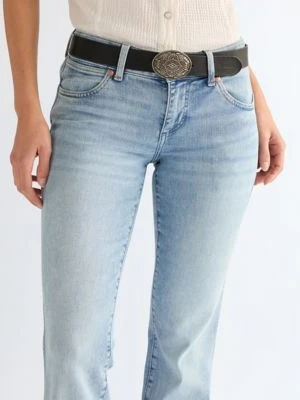 Wrangler Big Buckle Leather Belt Black Size