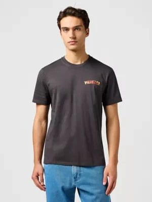 Wrangler Big Graphic Tee Faded Black Size