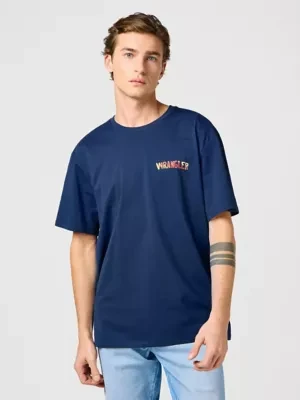 Wrangler Big Graphic Tee Navy Size
