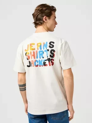 Wrangler Big Graphic Tee Vintage White Size