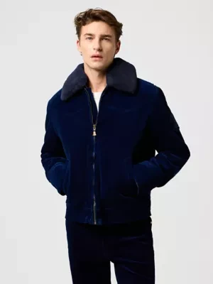 Wrangler Blue Bell Aviator Relaxed Jacket Indigo Size