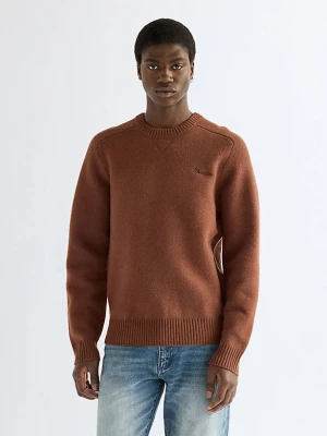 Wrangler Blue Bell Regular Boiled Wool Sweater Brown